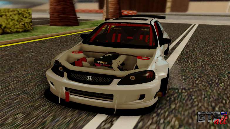 Honda Civic 98 Hatch Rocket Bunny для GTA San Andreas передняя часть