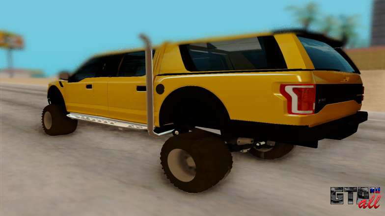 Ford F150 Raptor 4x4 Off-Road для GTA San Andreas вид сзади