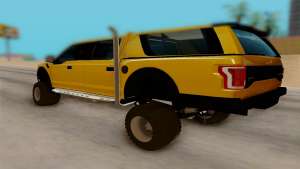 Ford F150 Raptor 4x4 Off-Road для GTA San Andreas вид сзади