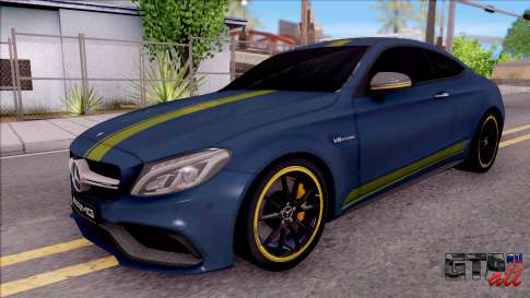 Mercedes-Benz C63S AMG Coupe 2016 v3 для GTA San Andreas вид спереди