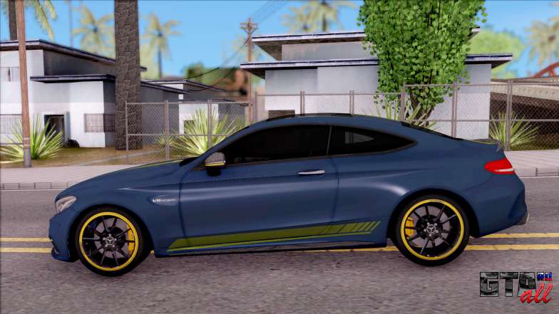 Mercedes-Benz C63S AMG Coupe 2016 v3 для GTA San Andreas вид сбоку