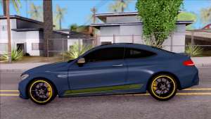 Mercedes-Benz C63S AMG Coupe 2016 v3 для GTA San Andreas вид сбоку