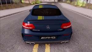 Mercedes-Benz C63S AMG Coupe 2016 v3 для GTA San Andreas вид сзади