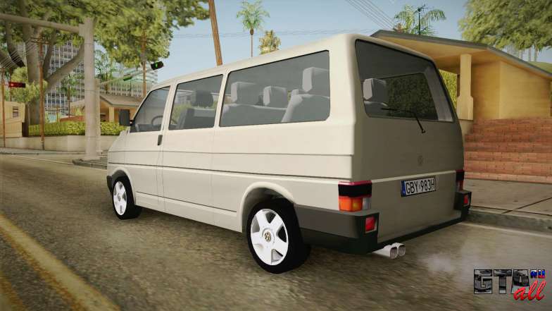 Volkswagen T4 1995 для GTA San Andreas вид сзади