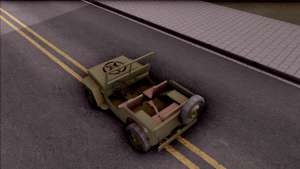 Jeep Willys MB Military для GTA San Andreas вид сверху