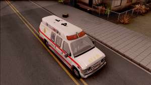 Ford E-350 SFFD San Francisco Ambulance для GTA San Andreas общий вид