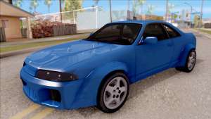 Nissan Skyline R33 Tuned для GTA San Andreas вид спереди