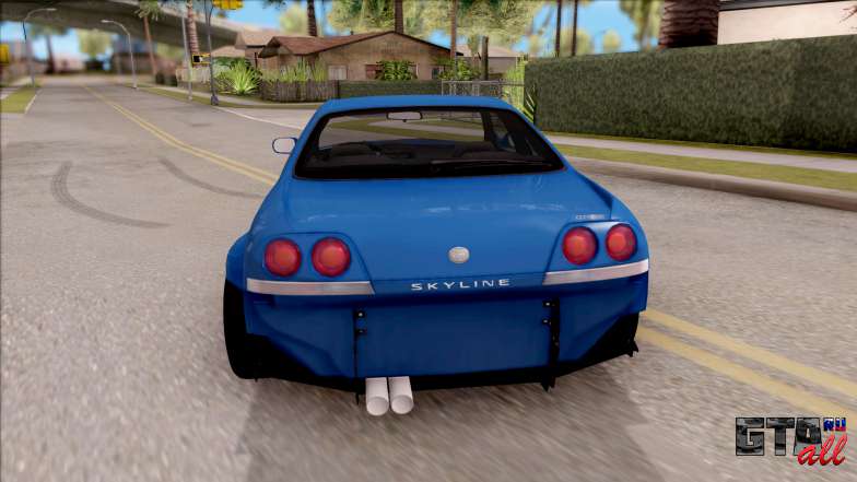 Nissan Skyline R33 Tuned для GTA San Andreas вид сзади