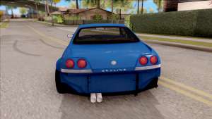 Nissan Skyline R33 Tuned для GTA San Andreas вид сзади