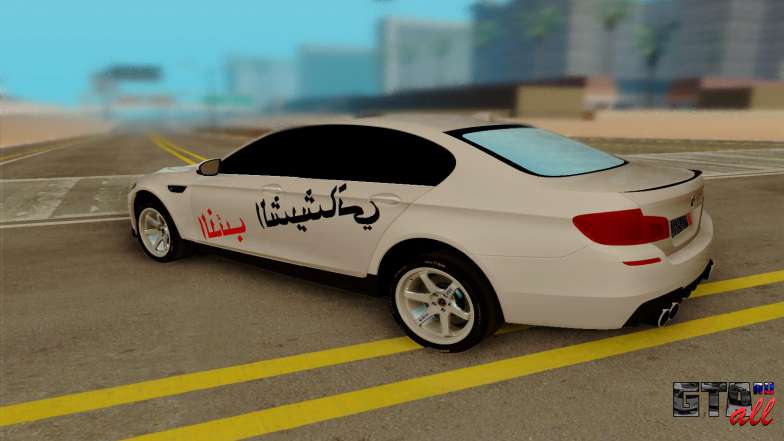 BMW M5 F10 для GTA San Andreas вид сзади