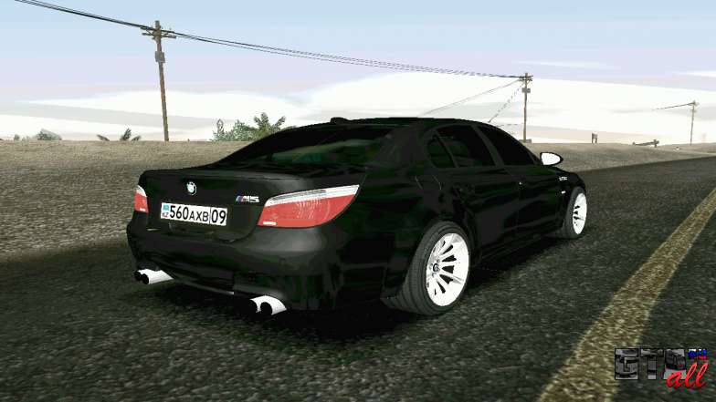 BMW M5 E60 для GTA San Andreas задняя часть