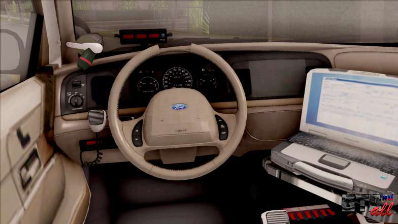 Ford Crown Victoria Central City Police для GTA San Andreas салон