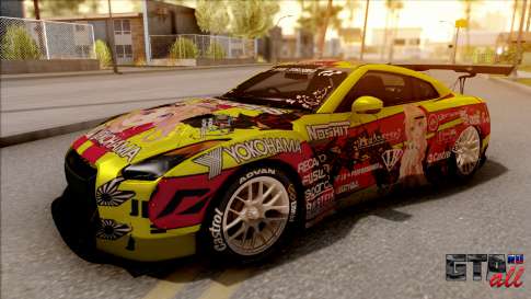 Nissan GT-R R35 Itasha COG LW Performance для GTA San Andreas вид спереди