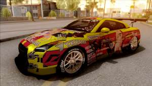 Nissan GT-R R35 Itasha COG LW Performance для GTA San Andreas вид спереди