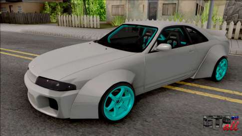 Nissan Skyline R33 Rocket Bunny для GTA San Andreas вид спереди