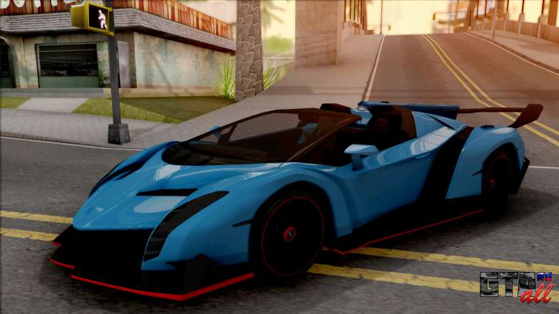 Lamborghini Veneno Roadster v.1 для GTA San Andreas вид спереди