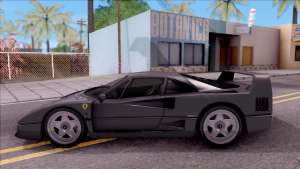 Ferrari F40 для GTA San Andreas вид сбоку