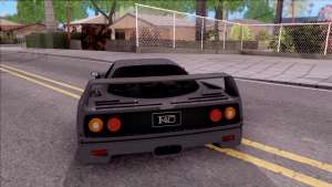 Ferrari F40 для GTA San Andreas вид сзади