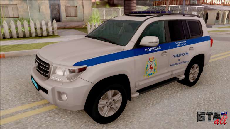 Toyota Land Cruiser 200 Russian Police для GTA San Andreas вид спереди