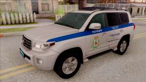 Toyota Land Cruiser 200 Russian Police для GTA San Andreas вид спереди