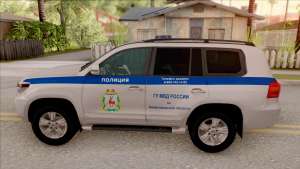 Toyota Land Cruiser 200 Russian Police для GTA San Andreas вид сбоку