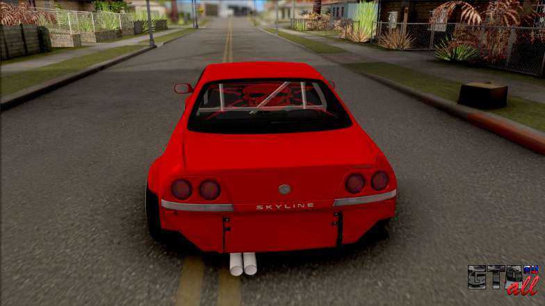 Nissan Skyline R33 Rocket Bunny v3 для GTA San Andreas вид сзади