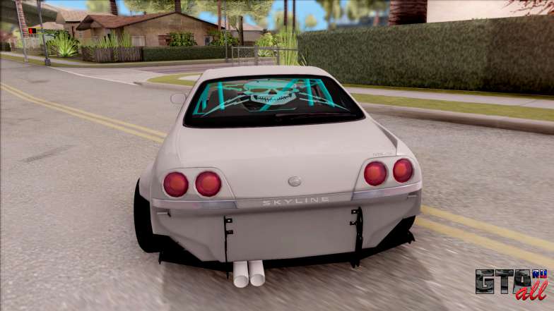 Nissan Skyline R33 Rocket Bunny v2 для GTA San Andreas вид сзади