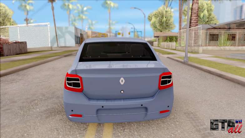 Renault Symbol 2013 для GTA San Andreas вид сзади