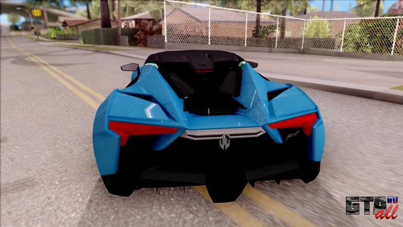 W Motors Fenyr SuperSport для GTA San Andreas вид сзади