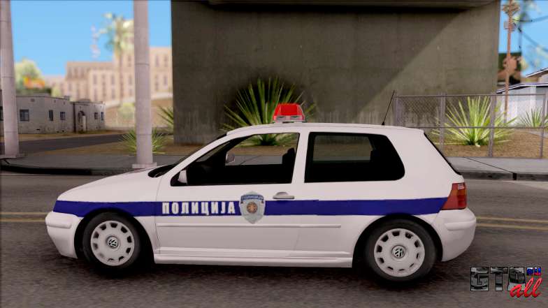 Volkswagen Golf 4 GTI Policija для GTA San Andreas вид сбоку