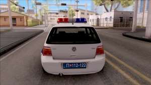 Volkswagen Golf 4 GTI Policija для GTA San Andreas вид сзади