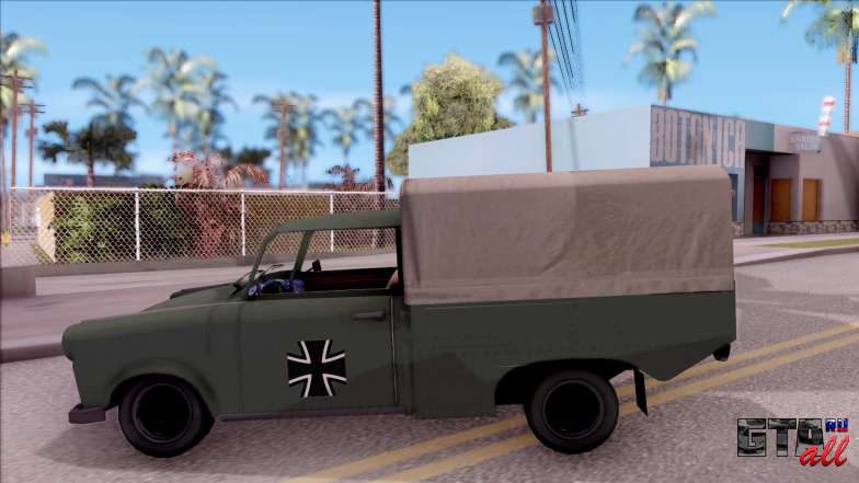 Trabant 601 German Military Pickup для GTA San Andreas вид сбоку