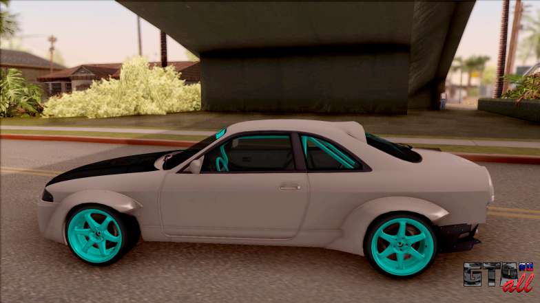 Nissan Skyline R33 Rocket Bunny v2 для GTA San Andreas вид сбоку