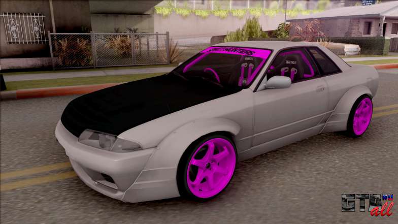 Nissan Skyline R32 Rocket Bunny v2 для GTA San Andreas вид спереди