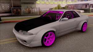 Nissan Skyline R32 Rocket Bunny v2 для GTA San Andreas вид спереди