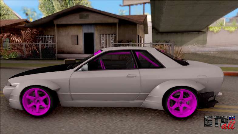 Nissan Skyline R32 Rocket Bunny v2 для GTA San Andreas вид сбоку