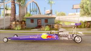 Dragster Red Bull для GTA San Andreas вид сбоку