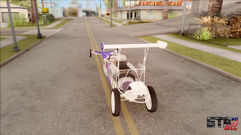 Dragster Red Bull для GTA San Andreas вид сзади