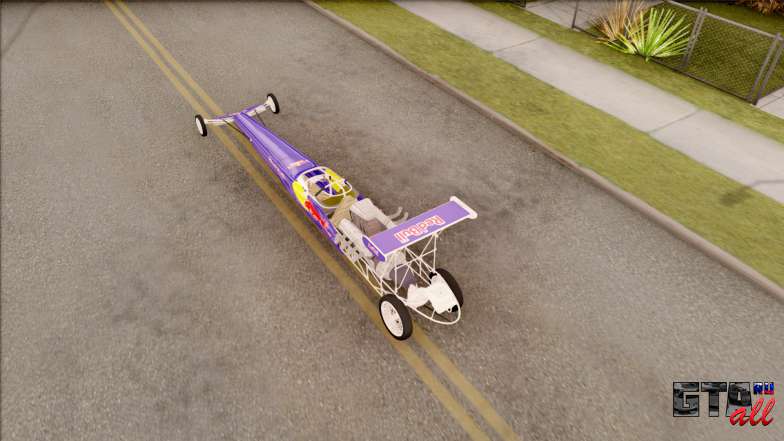 Dragster Red Bull для GTA San Andreas вид сверху