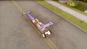 Dragster Red Bull для GTA San Andreas вид сверху