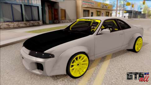 Nissan Skyline R33 Rocket Bunny v4 для GTA San Andreas вид спереди