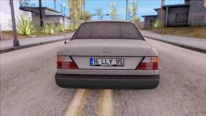 Mercedes Benz E200 W124 Stance для GTA San Andreas вид сзади