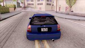 Honda EK9 Civic Stance для GTA San Andreas вид сзади