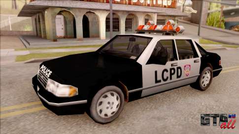 Police Car from GTA 3 для GTA San Andreas вид спереди