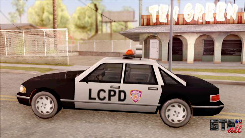 Police Car from GTA 3 для GTA San Andreas вид сбоку