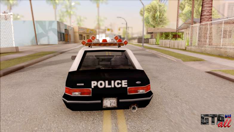 Police Car from GTA 3 для GTA San Andreas вид сзади