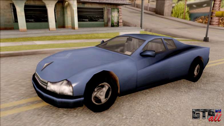 Cheetah from GTA 3 для GTA San Andreas вид спереди