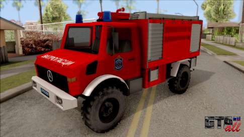 Mercedes-Benz Unimog Vatrogasna Kamion для GTA San Andreas вид спереди