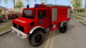 Mercedes-Benz Unimog Vatrogasna Kamion для GTA San Andreas вид спереди