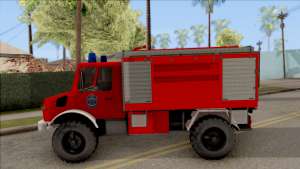 Mercedes-Benz Unimog Vatrogasna Kamion для GTA San Andreas вид сбоку